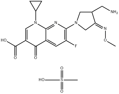 Gemifioxacin mesylate 구조식 이미지