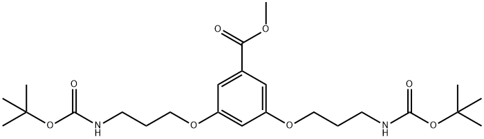 3,5-BIS[3-(TERT-BUTYLOXYCARBONYLAMINO)PROPYLOXY]벤조산 구조식 이미지