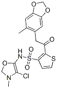 N-(4-chloro-3-methyl-oxazol-5-yl)-2-[2-(6-methylbenzo[1,3]dioxol-5-yl)acetyl]thiophene-3-sulfonamide 구조식 이미지