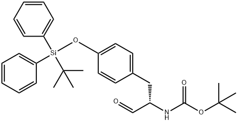 N-Boc-2(S)-2-(4-{[tert-butyl(diphenyl)silyl]oxy}phenyl)propanal 구조식 이미지