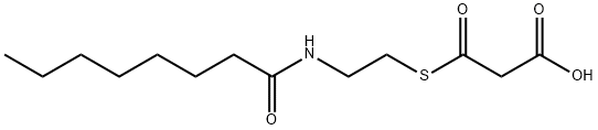 Malonic acid, thio-, S-ester with N-(2-mercaptoethyl)octanamide Structure