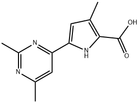 1H-Pyrrole-2-carboxylic acid, 5-(2,6-dimethyl-4-pyrimidinyl)-3-methyl- Structure