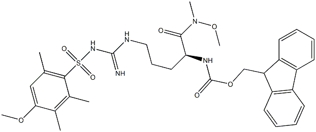 FMOC-ARG(MTR)-N(OCH3)CH3 구조식 이미지