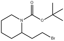 tert-부틸2-(2-브로모에틸)피페리딘-1-카르복실레이트 구조식 이미지