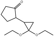 Cyclopentanone, 2-(2,2-diethoxycyclopropyl)- (9CI) Structure