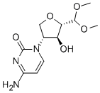 4-(4-AMINO-2-OXO-1(2H)-PYRIMIDINYL)-2,5-ANHYDRO-4-DEOXY-1-(DIMETHYL ACETAL)-D-LYXOSE 구조식 이미지