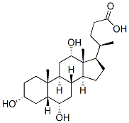(3a,5b,6a,12a)-3,6,12-trihydroxy-Cholan-24-oic acid 구조식 이미지
