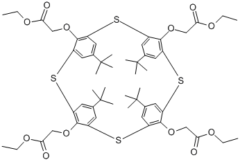 4-TERT-BUTYL-1-(ETHOXYCARBONYLMETHOXY)THIACALIX[4]ARENE Structure