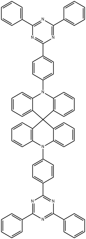 9,9'-Spirobi[acridine], 10,10'-bis[4-(4,6-diphenyl-1,3,5-triazin-2-yl)phenyl]- Structure