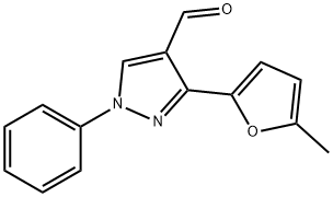 3-(5-METHYL-FURAN-2-YL)-1-PHENYL-1H-PYRAZOLE-4-CARBALDEHYDE 구조식 이미지