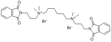 HEXAMETHYLENE-BIS-[DIMETHYL-(3-PHTHALIMIDOPROPYL)AMMONIUM]DIBROMIDE 구조식 이미지