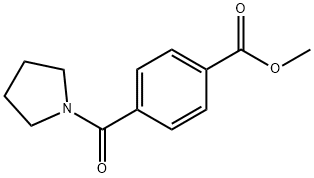 4-(1-PYRROLIDINYLCARBONYL)-,BENZOIC ACID METHYL ESTER 구조식 이미지