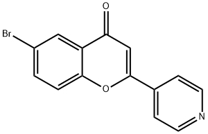6-BROMO-2-(PYRIDIN-4-YL)-4H-CHROMEN-4-ONE 구조식 이미지