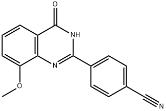 Benzonitrile,  4-(1,4-dihydro-8-methoxy-4-oxo-2-quinazolinyl)-  (9CI) Structure