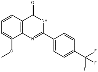 4(1H)-Quinazolinone,  8-methoxy-2-[4-(trifluoromethyl)phenyl]-  (9CI) Structure