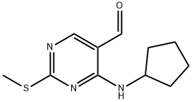 4-(cyclopentylaMino)-2-(Methylthio)pyriMidine-5-carbaldehyde Structure