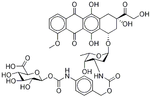 3-N-카르복실산1-β-D-글루쿠로니드-[4-(메틸)페닐]카르바메이트에스테르독소루비신 구조식 이미지