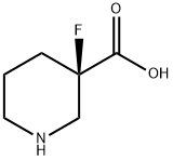 3-피페리딘카르복실산,3-플루오로-,(3R)-(9CI) 구조식 이미지
