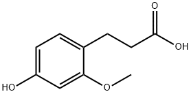 3-(4-Hydroxy-2-methoxyphenyl)propionic acid, 4-(2-Carboxyethyl)-3-methoxyphenol Structure