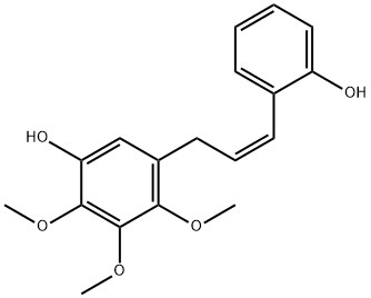 5-[(Z)-3-(2-Hydroxyphenyl)-2-propenyl]-2,3,4-trimethoxyphenol 구조식 이미지