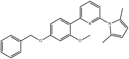 2-(4'BENZYLOXY-2'-METHOXY)PHENYL-5-(2'',5''-DIMETHYLPYRROLIDYL)PYRIDINE 구조식 이미지