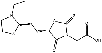 5-[(3-ETHYL-2-THIAZOLIDINYLIDENE)ETHYLIDENE]-4-OXO-2-THIOXO-3- THIAZOLIDINEACETIC ACID Structure