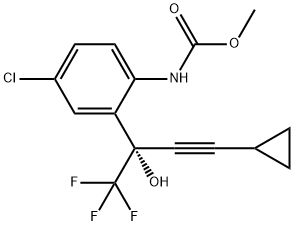 [4-Chloro-2-[(1S)-3-cyclopropyl-1-hydroxy-1-(trifluoromethyl)-2-propynyl)phenyl]carbamic Acid Methyl Ester 구조식 이미지