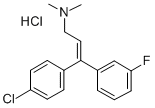 1-(p-Chlorophenyl)-1-(m-fluorophenyl)-3-dimethylaminoprop-1-ene hydroc hloride Structure