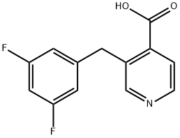 3-((3,5-Difluorophenyl)methyl)-4-pyridinecarboxylicacid Structure