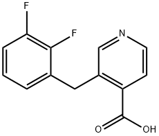3-((2,3-디플루오로페닐)메틸)-4-피리딘카르복실산 구조식 이미지