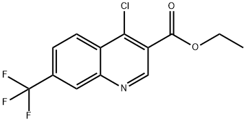 4-CHLORO-7-TRIFLUOROMETHYLQUINOLINE-3-CARBOXYLIC ACID ETHYL ESTER Structure