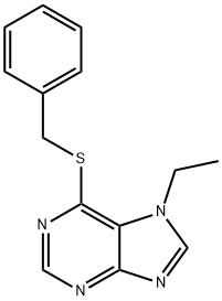 6-벤질설파닐-7-에틸-퓨린 구조식 이미지