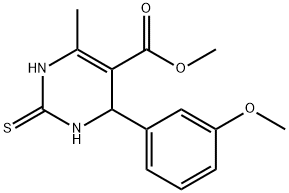 methyl 4-(3-methoxyphenyl)-6-methyl-2-thioxo-1,2,3,4-tetrahydro-5-pyrimidinecarboxylate 구조식 이미지