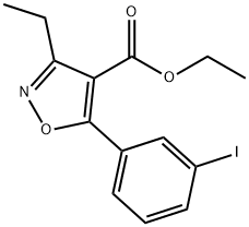 4-Isoxazolecarboxylicacid,3-ethyl-5-(3-iodophenyl)-,ethylester(9CI) 구조식 이미지