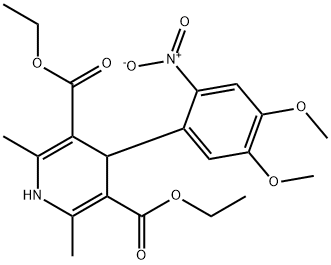 diethyl 4-(4,5-dimethoxy-2-nitrophenyl)-1,4-dihydro-2,6-dimethylpyridine-3,5-dicarboxylate  Structure