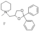 1-[(2,2-diphenyl-1,3-dioxolan-4-yl)methyl]-1-methyl-3,4,5,6-tetrahydro-2H-pyridine bromide 구조식 이미지