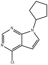 4-클로로-7-시클로펜틸-7H-피롤로[2,3-D]피리미딘 구조식 이미지