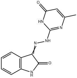 3-[2-(4-Hydroxy-6-methyl-2-pyrimidinyl)hydrazono]-1H-indole-2(3H)-one Structure
