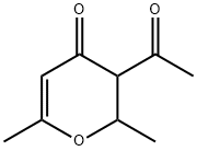 4H-Pyran-4-one, 3-acetyl-2,3-dihydro-2,6-dimethyl- (9CI) 구조식 이미지