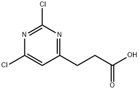 2,6-Dichloro-4-pyriMidinepropanoic Acid 구조식 이미지