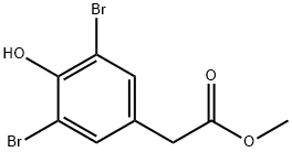메틸-3,5-디브로모-4-하이드록시페닐아세테이트 구조식 이미지