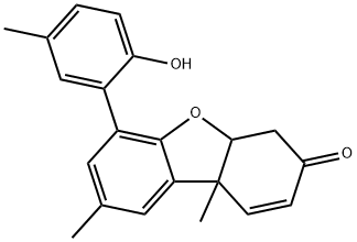 4a,9b-Dihydro-6-(2-hydroxy-5-methylphenyl)-8,9b-dimethyldibenzofuran-3(4H)-one Structure