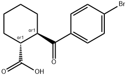 TRANS-2-(4-BROMOBENZOYL)-1-CYCLOHEXANE-CARBOXYLIC ACID, 98 구조식 이미지