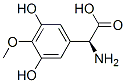 Benzeneacetic acid, alpha-amino-3,5-dihydroxy-4-methoxy-, (alphaS)- (9CI) Structure