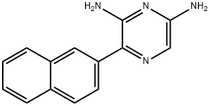 2,6-디아미노-3-(2-나프탈레닐)-피라진 구조식 이미지