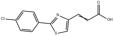 3-[2-(4-chlorophenyl)-1,3-thiazol-4-yl]prop-2-enoic acid 구조식 이미지