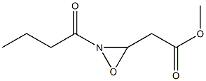 3-Oxaziridineacetic  acid,  2-(1-oxobutyl)-,  methyl  ester Structure