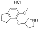 3-[(2,3-DIHYDRO-5-METHOXY-1H-INDEN-4-YL)OXY]-PYRROLIDINE HYDROCHLORIDE Structure
