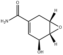 7-Oxabicyclo[4.1.0]hept-3-ene-3-carboxamide,5-hydroxy-,(1S,5S,6R)-(9CI) 구조식 이미지