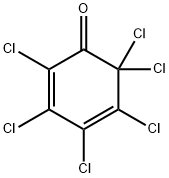 2,3,4,5,6,6-HEXACHLORO-2,4-CYCLOHEXADIEN-1-ONE 구조식 이미지